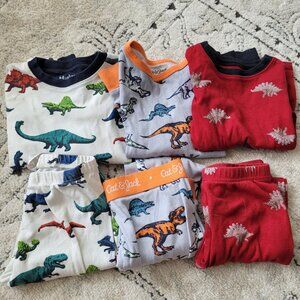 Boys Dino Pajamas set of 3 size 6